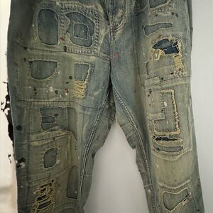 Magnolia Pearl Distressed Patchwork Jeans